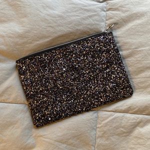 Black glitter wallet/clutch